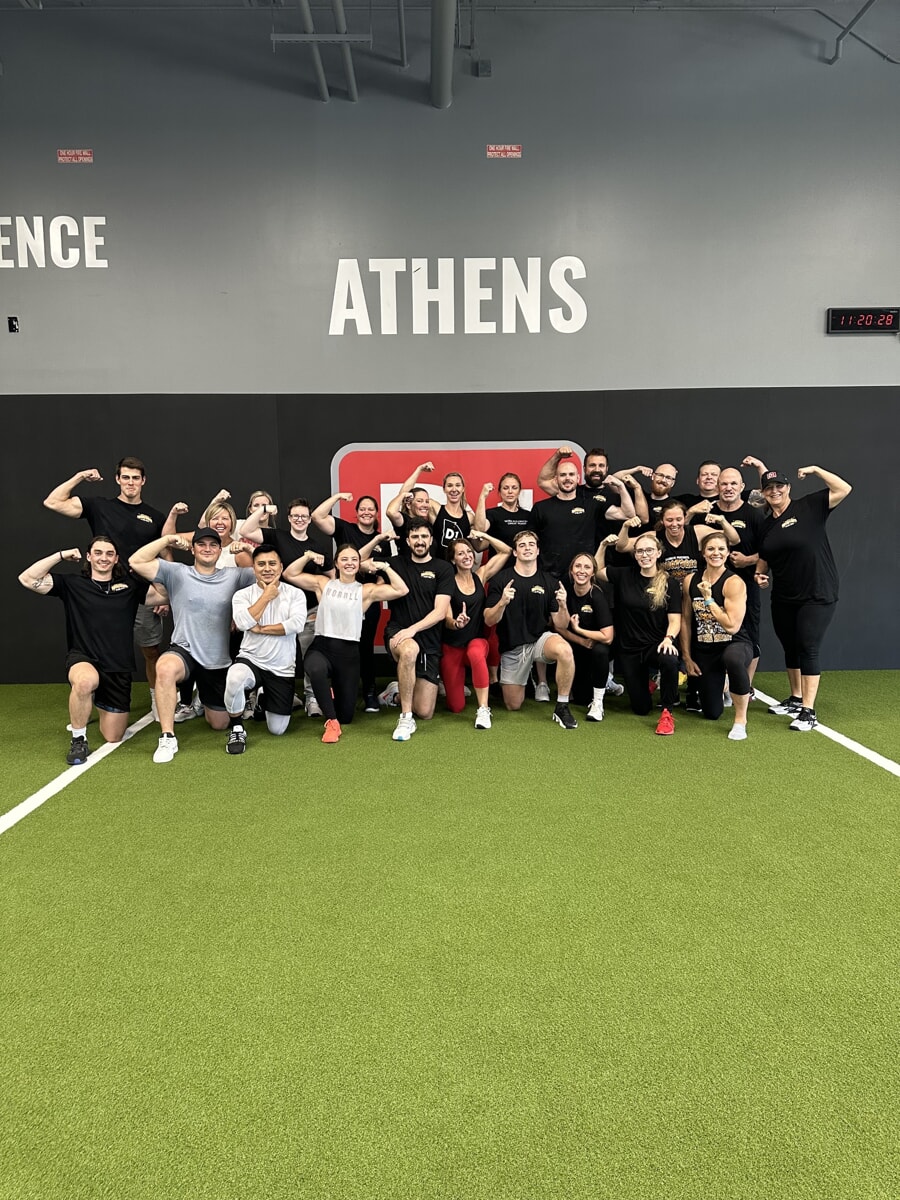 group of people at gym