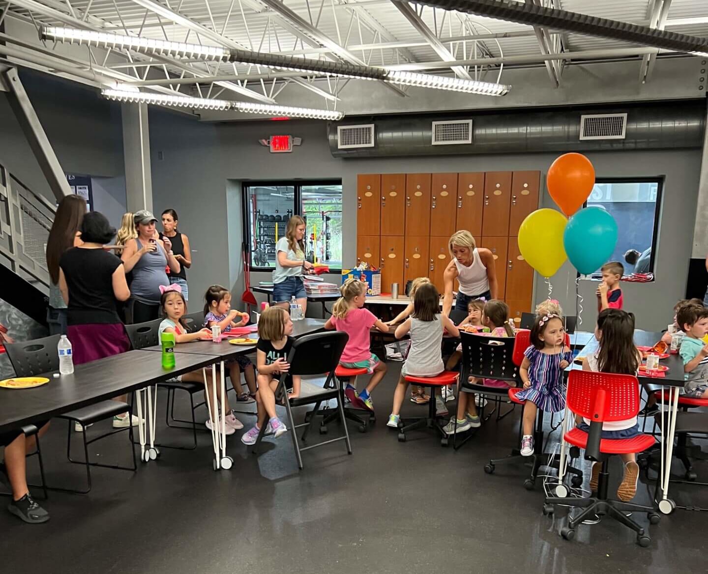 young children at a birthday party hosted at D1 Training St. Louis West