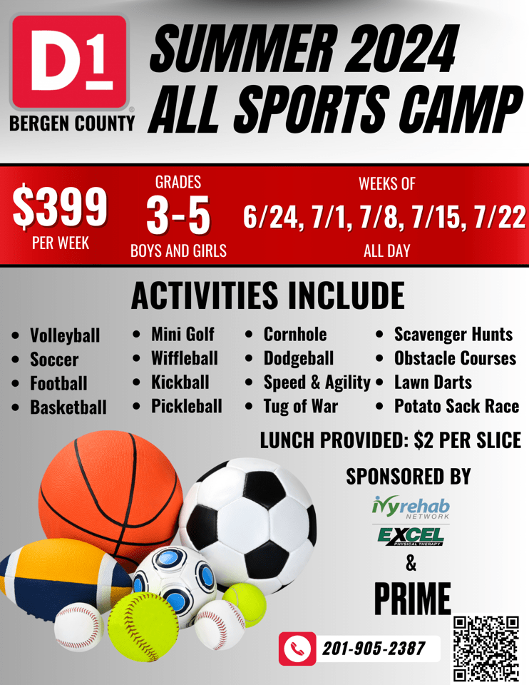 summer 2024 all sports camp ad