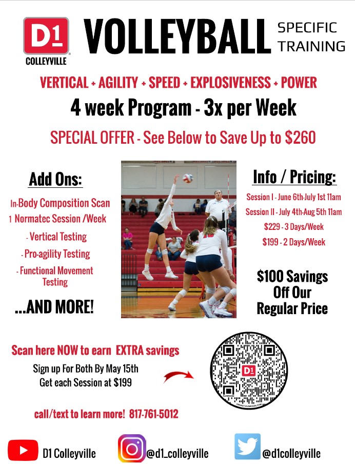 D1 Colleyville Volleyball Specific Training