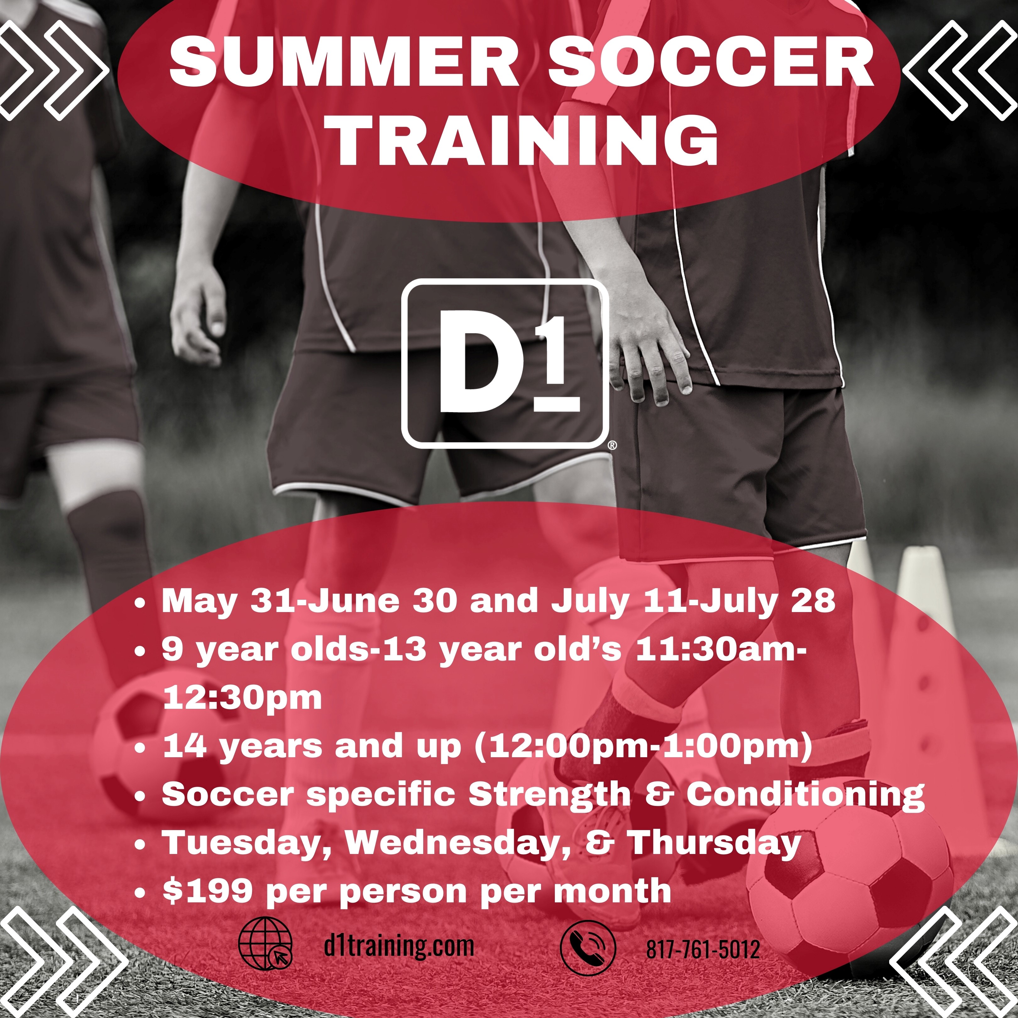Summer Soccer Training at D1 Colleyville