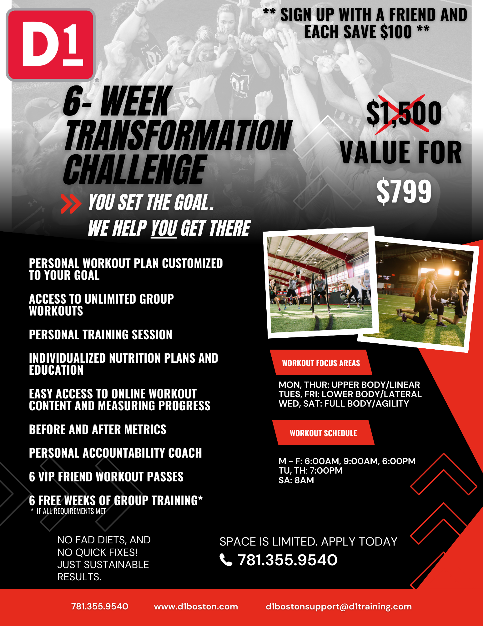 6 week challenge flyer