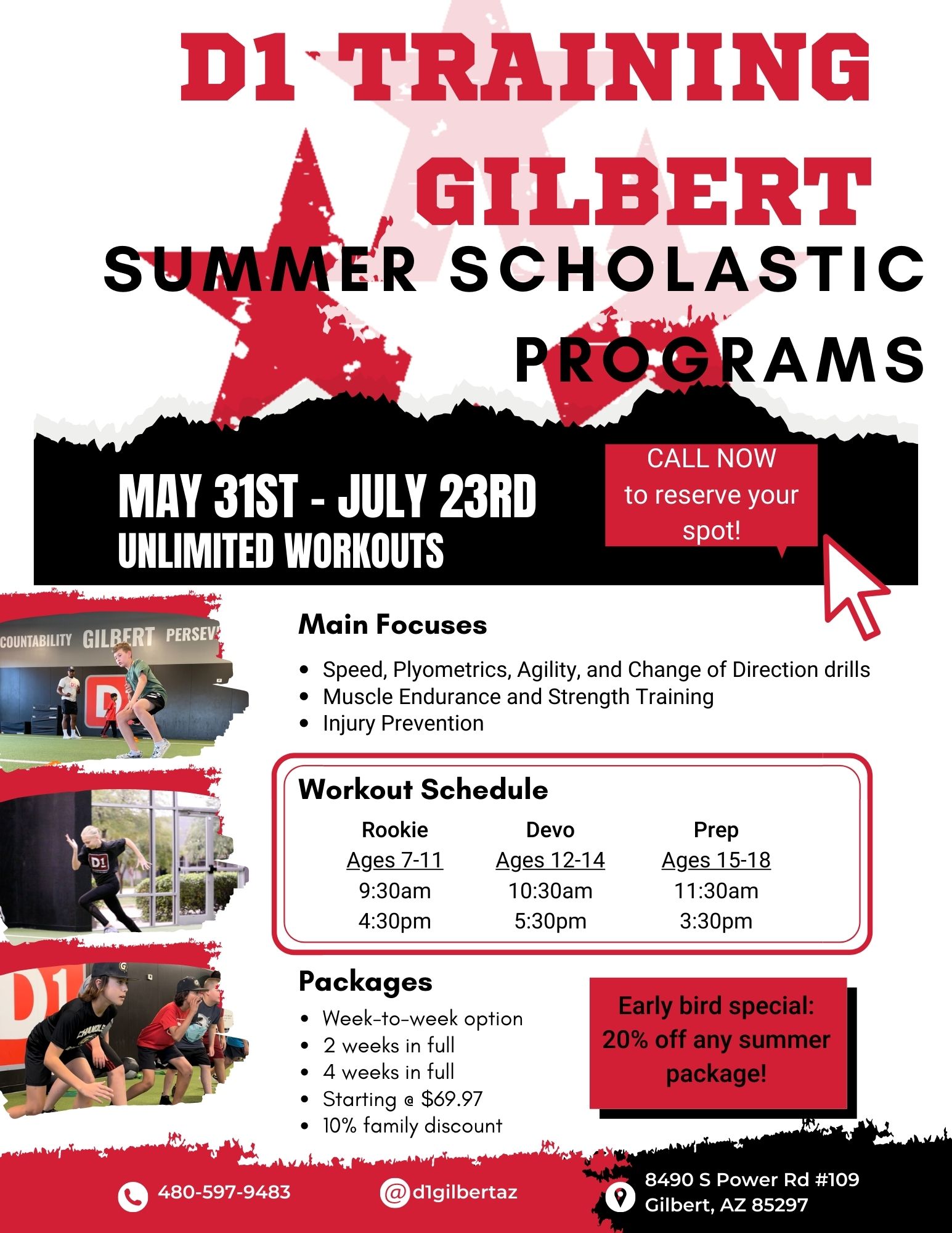 D1 Training Gilbert Summer Camps