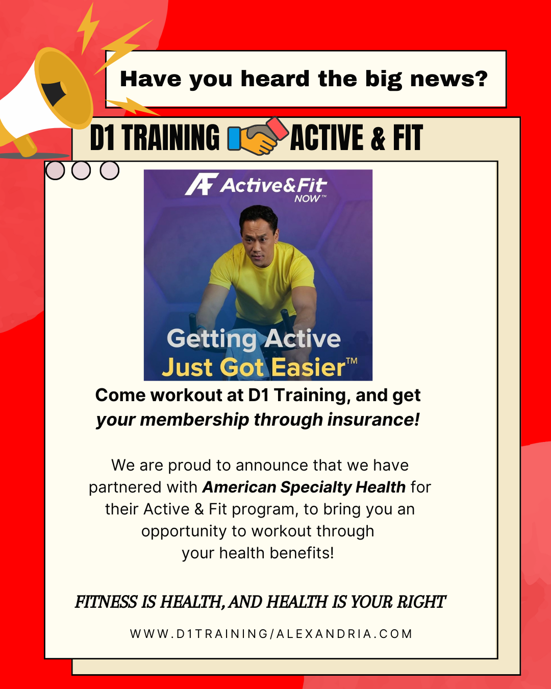 active and fit poster