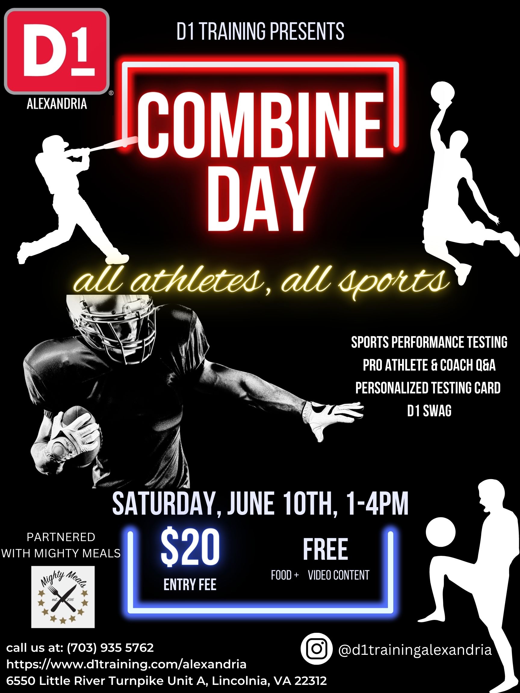Combine Day at D1 Training Alexandria