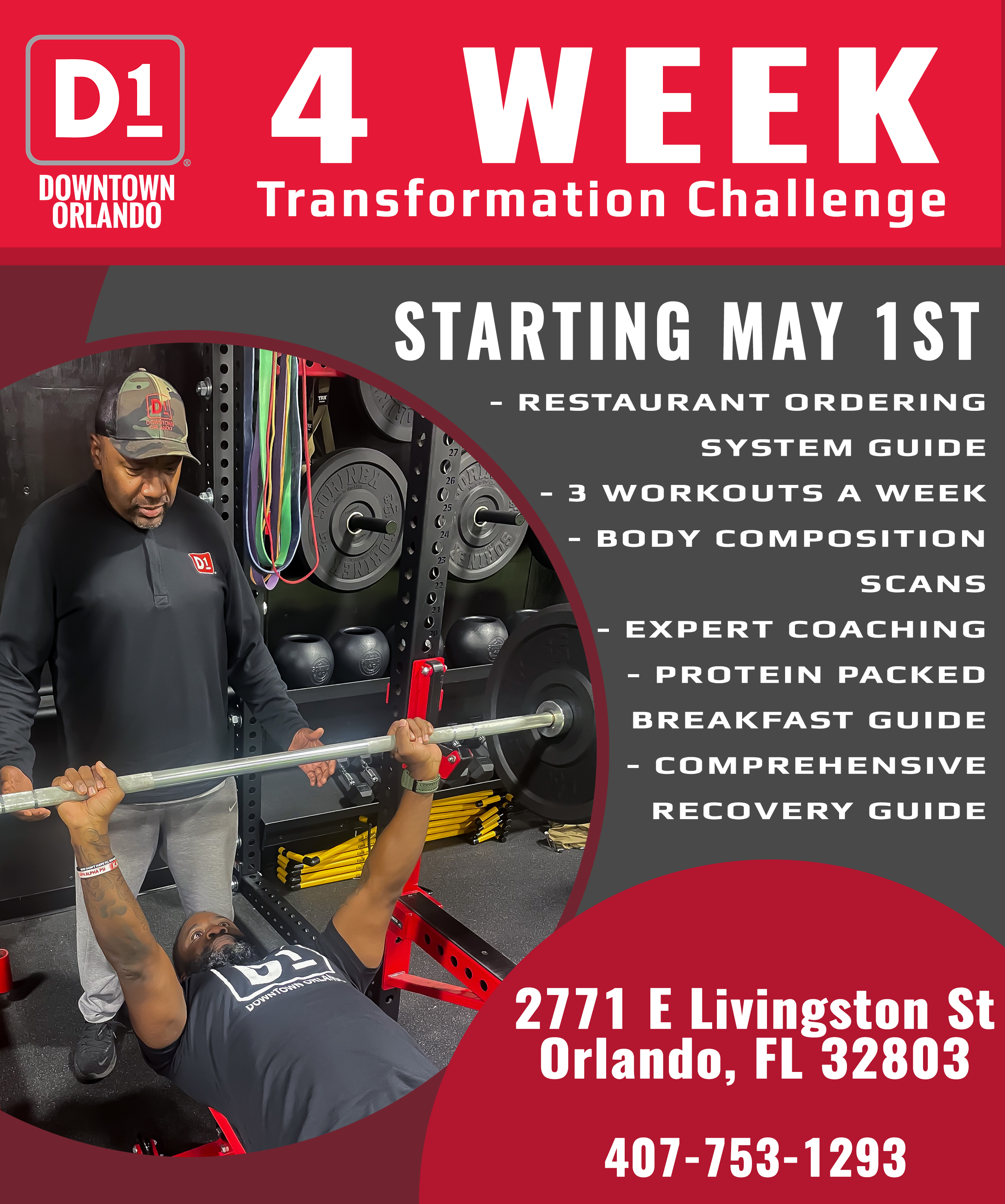 Four Week Challenge at D1 Training Downtown Orlando