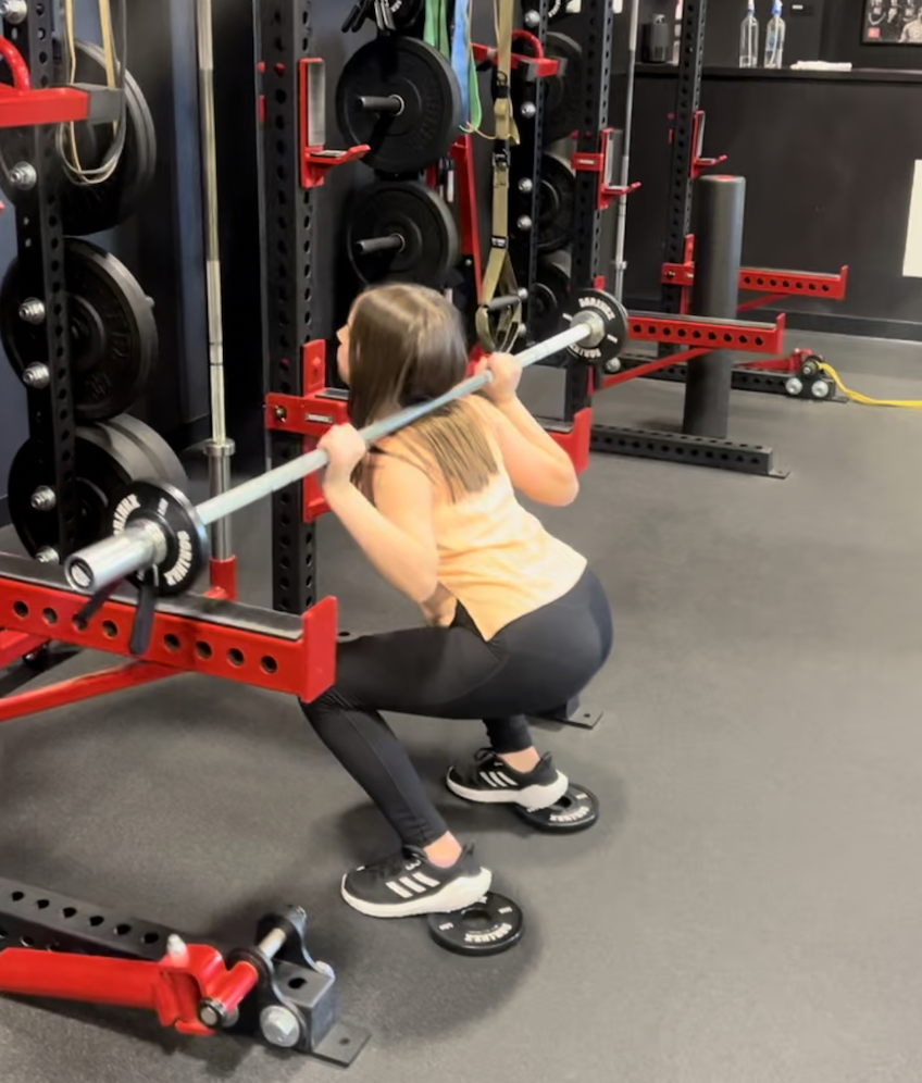 woman squatting