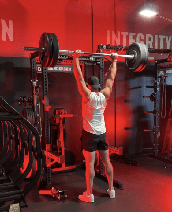 person lifting weight 